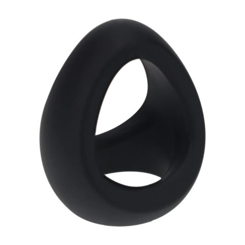 Soft Tri O Silicone Cockring - Black