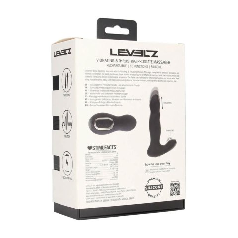 Vibrating and Thrusting Silicone Prostate Massager - Black