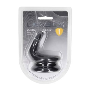 Wide Double O Silicone Cockring - L - Black