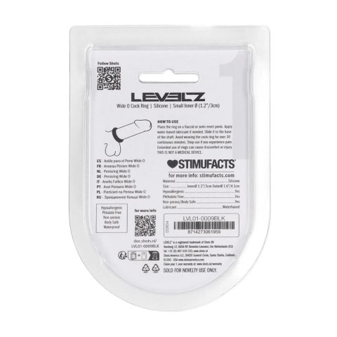 Wide O Silicone Cockring - S - 30mm - Black