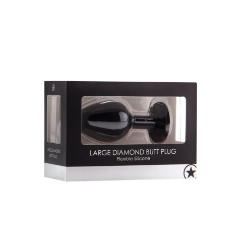 Diamond Butt Plug - Large black
