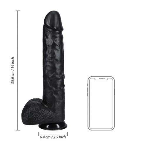 Extra Large Straight with Balls 35,5 cm - Black