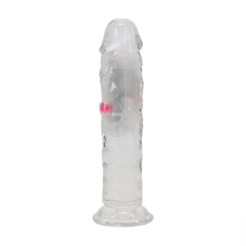 LED Vibrating Straight Cock - 15 cm - Transparent