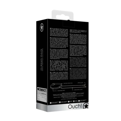 O-Ring Ball Gag with Nipple Clamps