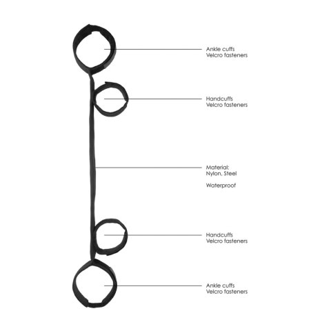 Spreader Bar with Hand and Ankle Cuffs