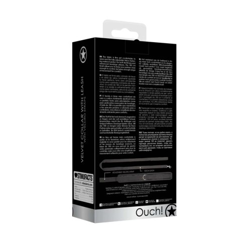 Velvet Adjustable Collar with Leash