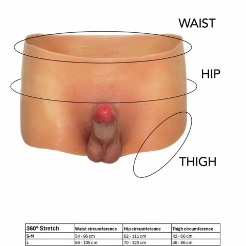 Hidden Desire Alter Ego Bokserki z anatomicznym dodatkiem 18 cm S/M