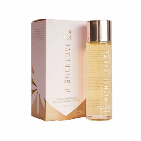 HighOnLove Massage Oil Biały Czekoladowy 120ml - Naturalny Olejek do Masażu