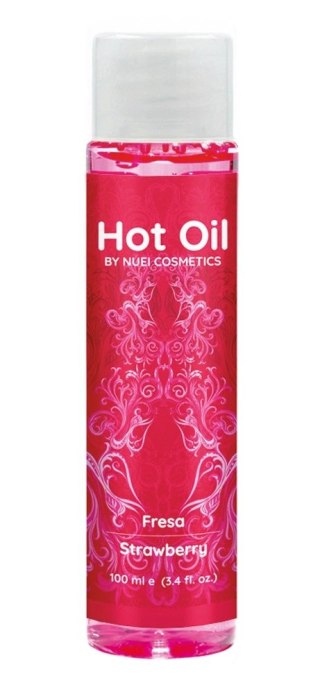 NUEI Hot Oil Strawberry - Olejek do masażu rozgrzewający 100 ml truskawkowy