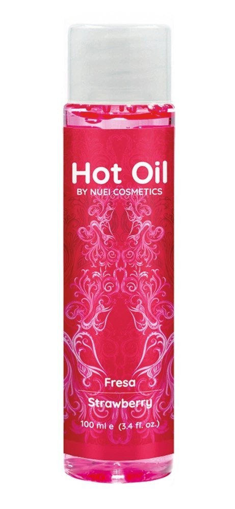 NUEI Hot Oil Strawberry - Olejek do masażu rozgrzewający 100 ml truskawkowy
