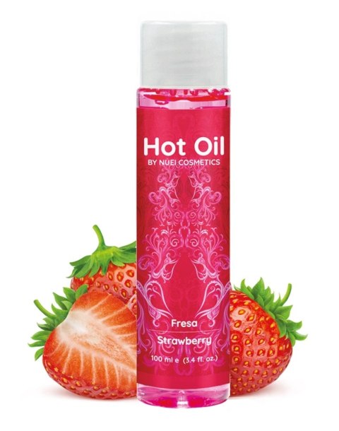 NUEI Hot Oil Strawberry - Olejek do masażu rozgrzewający 100 ml truskawkowy