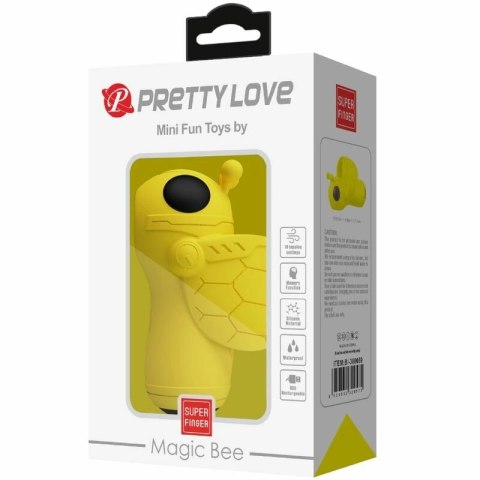Pretty Love Magic Bee Mini żołty - silikonowy model z funkcją ssania USB