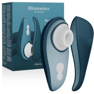 Womanizer Liberty 2 Air Pulse - kompaktowy model z falami powietrza, niebieski