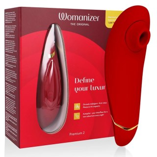 Womanizer Premium 2 Intuicyjny Stymulator Powietrzny Bordeaux IPX7