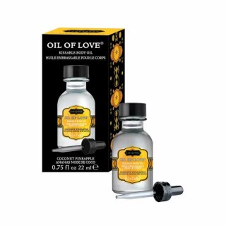 Kama Sutra Oil of Love Coconut Pineapple 22ml - olejek rozgrzewający o zapachu kokosa i ananasa