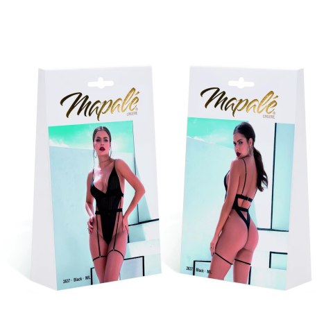 Leg Avenue Body M/L Czarny z Siateczką i Elementami Skoropodobnymi