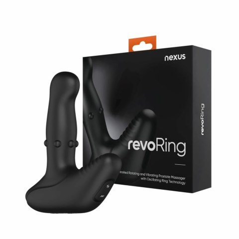 Nexus Revo Ring - Anatomiczny masażer zdalny z rotacją i wibracją, czarny 13,5cm