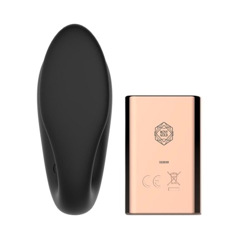 Rosy Gold - C-Shape Vibrator with Luxury Charging Case - Black