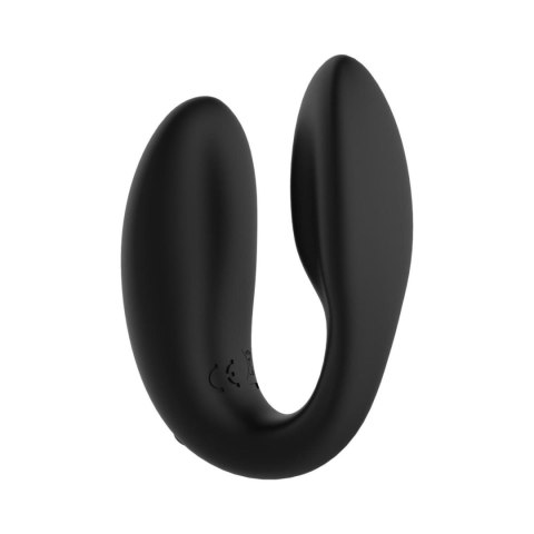 Rosy Gold - C-Shape Vibrator with Luxury Charging Case - Black