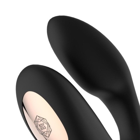 Rosy Gold - C-Shape Vibrator with Luxury Charging Case - Black