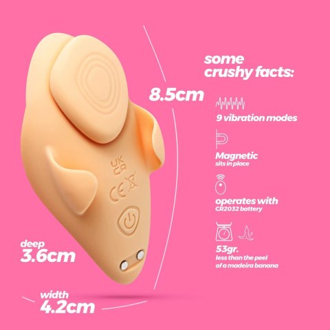 Crushious Atlantis Panty Vibe Orange - model z pilotem, kompaktowy