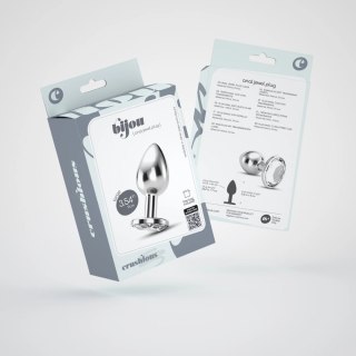 Crushious Bijou Anal Plug Large Clear - Metalowy model ozdobny 8 cm