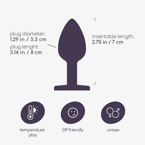 Crushious Bijou Metalowy Plug z Kryształem Rożowy M 7cm