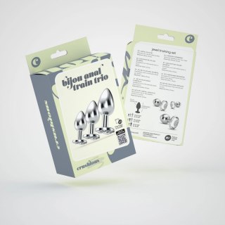 Crushious Bijou Zestaw 3 ozdobnych korkow anatomicznych Clear