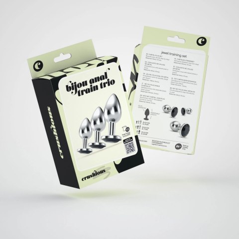 Crushious Bijou Zestaw 3 ozdobnych stożkow anatomicznych czarny