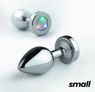 Crushious Borealis Plug Metalowy LED RGB Srebrny Small 7,2 cm