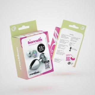 Crushious Borealis Plug Metalowy LED RGB Srebrny Small 7,2 cm