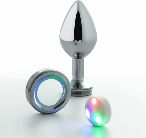 Crushious Borealis Plug Metalowy LED RGB Srebrny Small 7,2 cm