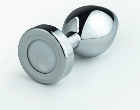 Crushious Borealis Plug Metalowy LED RGB Srebrny Small 7,2 cm