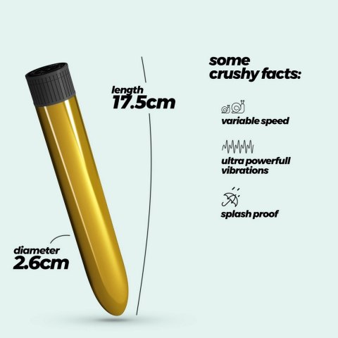 Crushious Classic Vibe Golden - Model w kolorze złotym, 17,5 cm długości