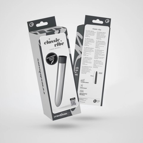 Crushious Classic Vibe Silver - Smukły model anatomiczny metaliczny 17,5 cm