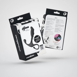 Crushious Djinn - silikonowy masażer stref intymnych, czarny, 10,5 cm