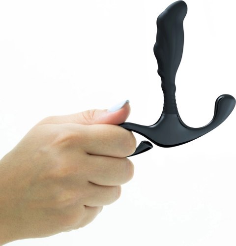 Crushious Djinn - silikonowy masażer stref intymnych, czarny, 10,5 cm