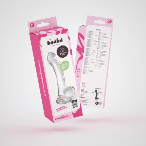 Crushious Hudini Clear - elastyczny model anatomiczny z przyssawką 17,5 cm