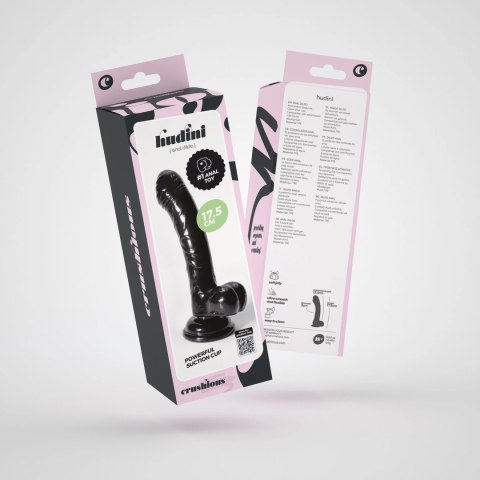 Crushious Hudini Czarny Model Jelly 17,5 cm Elastyczny z Przyssawką