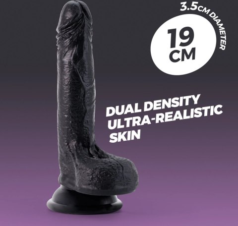Crushious Inviktus Liquid Silicone 19 cm Czarny - elastyczny model z przyssawką