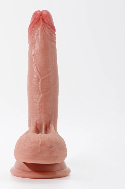 Crushious Inviktus Liquid Silicone 19 cm - model z przyssawką, kolor cielisty