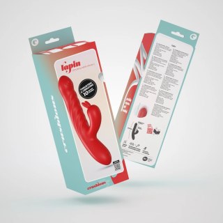 Crushious Lapin Red - wielofunkcyjny masażer intymny z ruchomym trzonem