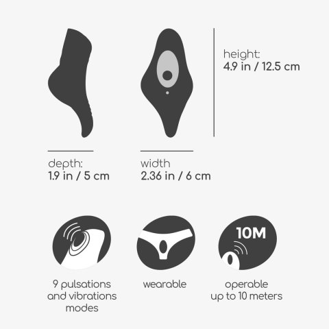 Crushious Mobula - Intymny Wibrator do Bielizny z Pilotem, Rożowy