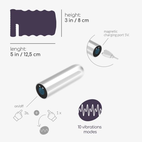 Crushious Nautilus Treningowa maszyna intymna z wibracją USB, biała