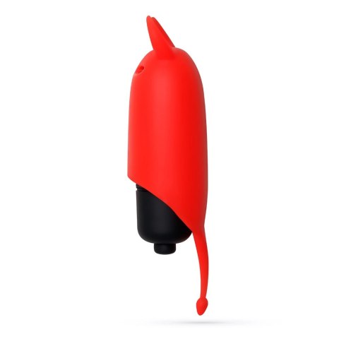 Crushious O-Pet Devil Wibrujący Mini Masażer 10 Trybow Czerwony 9,2 cm