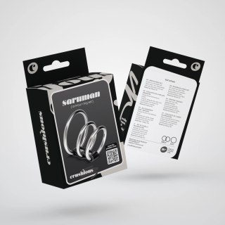 Crushious Saruman Zestaw 3 Metalowych Pierścieni Srebrnych 3,8-5 cm