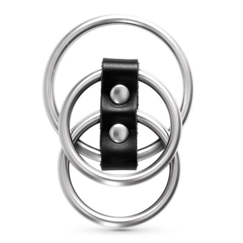 Crushious Saruman Zestaw 3 Metalowych Pierścieni Srebrnych 3,8-5 cm