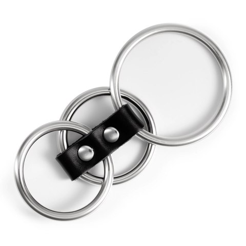 Crushious Saruman Zestaw 3 Metalowych Pierścieni Srebrnych 3,8-5 cm