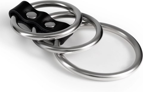 Crushious Saruman Zestaw 3 Metalowych Pierścieni Srebrnych 3,8-5 cm