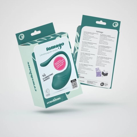 Crushious Tamago - Zielone jajo wibracyjne z pilotem, wodoodporne, 9 trybow